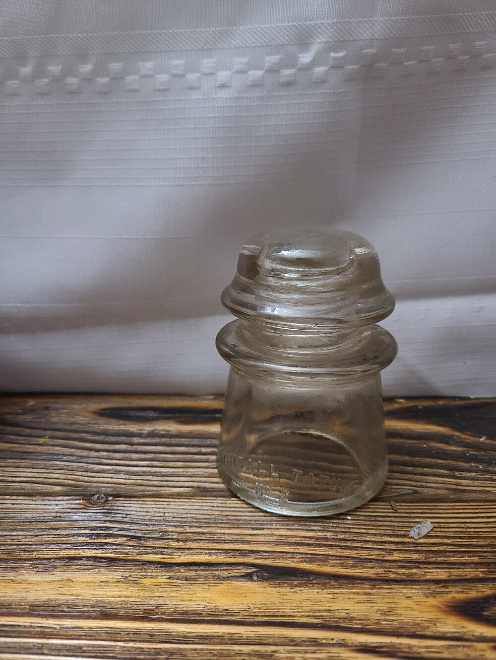 Vintage Whitall Tatum Clear Glass Insulator Made in the USA